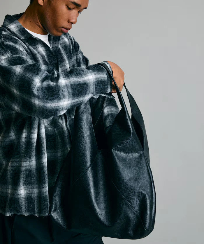 Triangle Leather Marche Bag