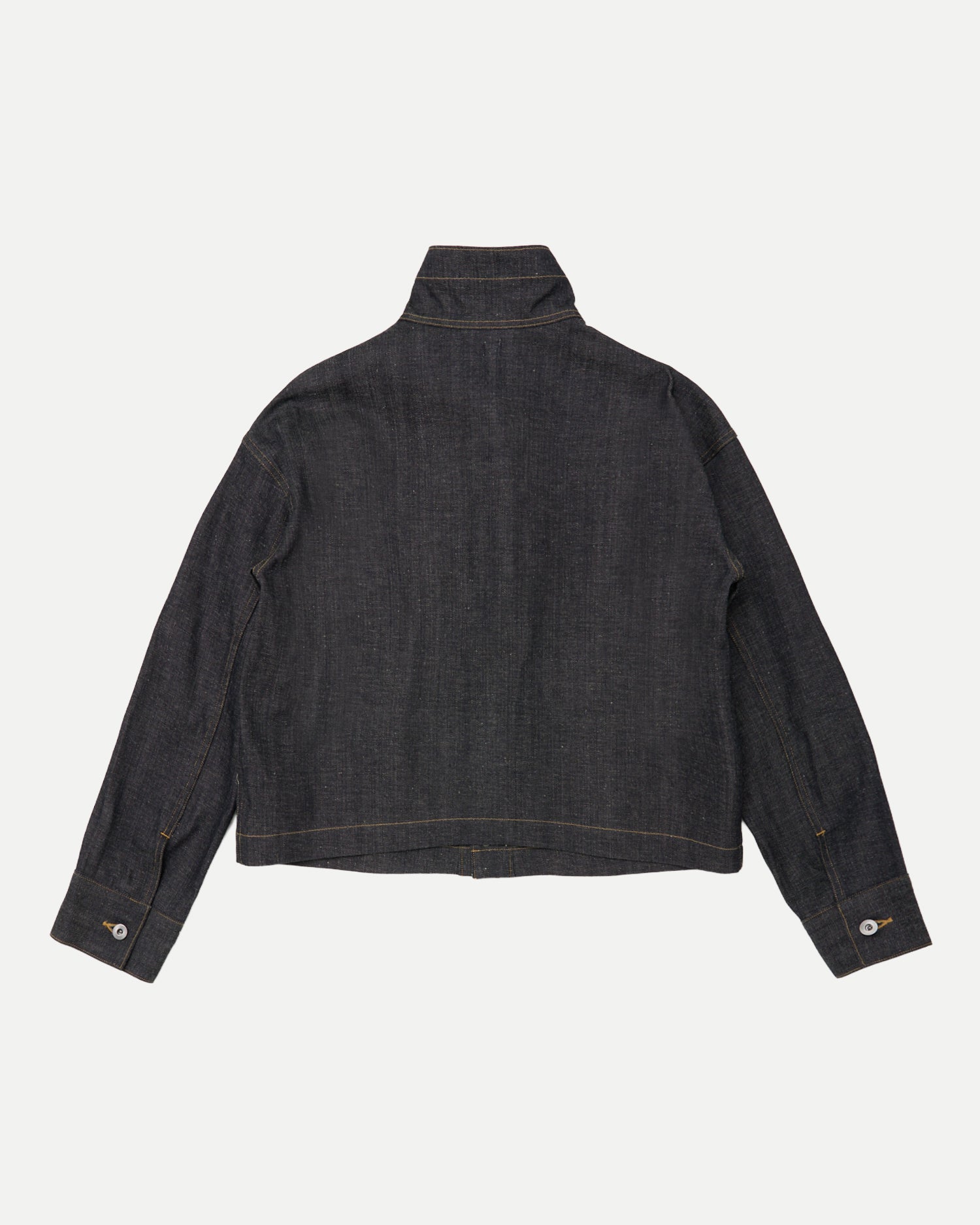 FUNNEL NECK DENIM COVERALL JACKET
