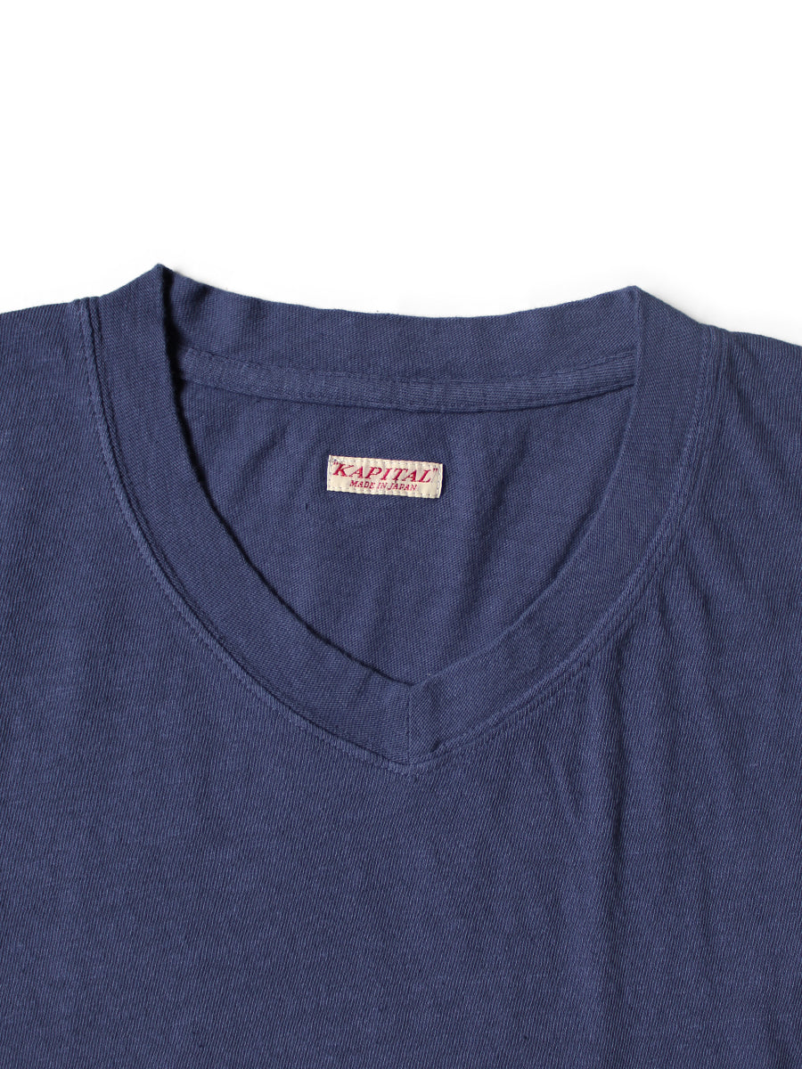 Gauze Jersey V-Neck Pocket T