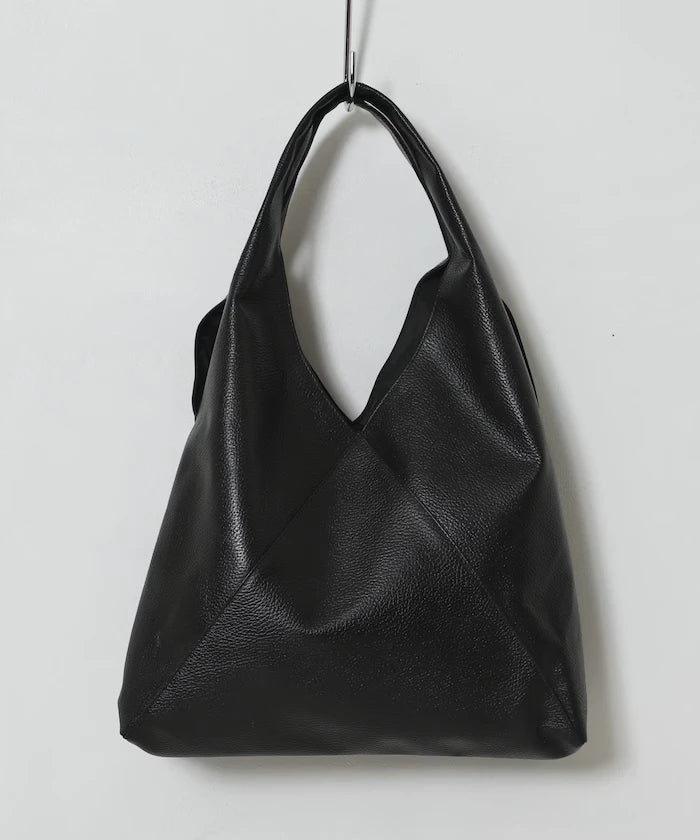 Triangle Leather Marche Bag