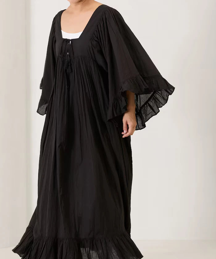India Square Neck Frilled Dress