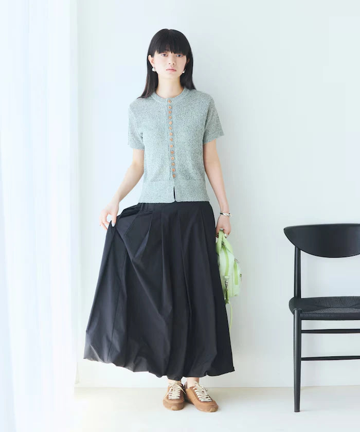 Wood Button Boucle Cardigan
