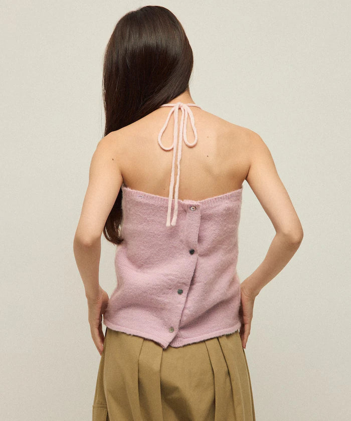 Alpaca Blend Bicolor Knit Vest