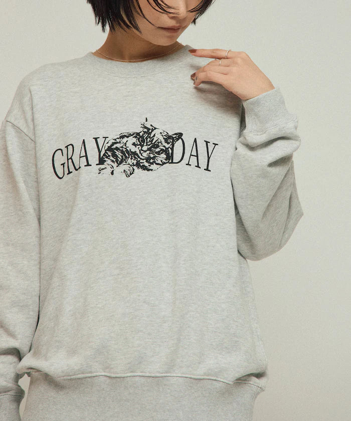 Organic Cotton Animal Logo Print Sweat / CAT / Relaxed Fit / French Terry Sweat
