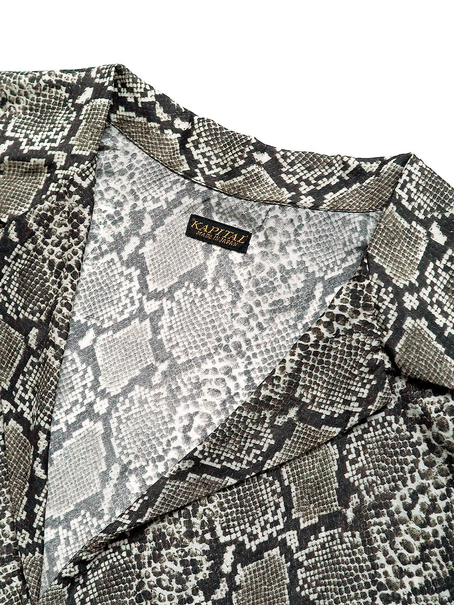 Silk Rayon Snake Pattern Langle Color Sleeveless Blouse...