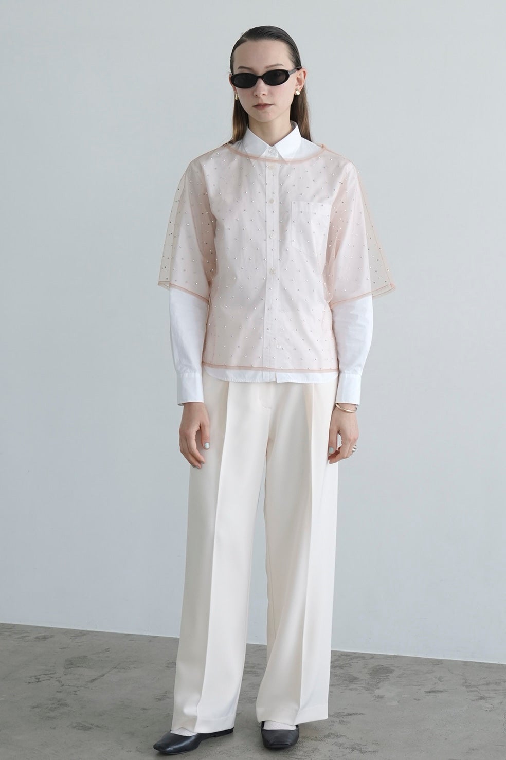 RHINESTONE SHEER TOPS