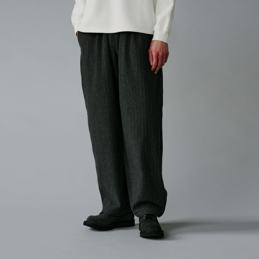GL42576 / SUPER 160's WOOL HERRINGBONE MOSSER 1TUCK EASY PANTS