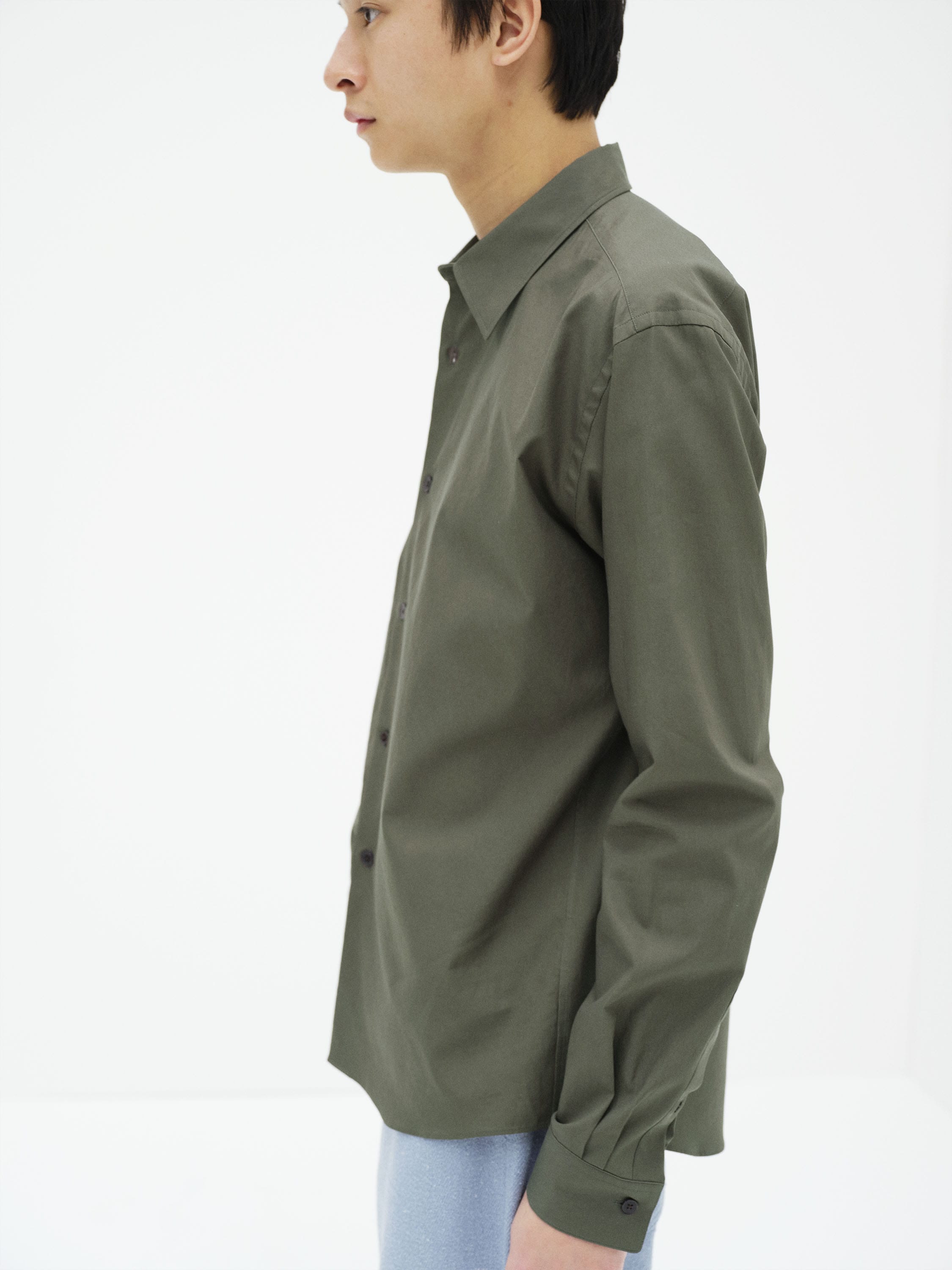 WASHED FINX TWILL SLIM SHIRT