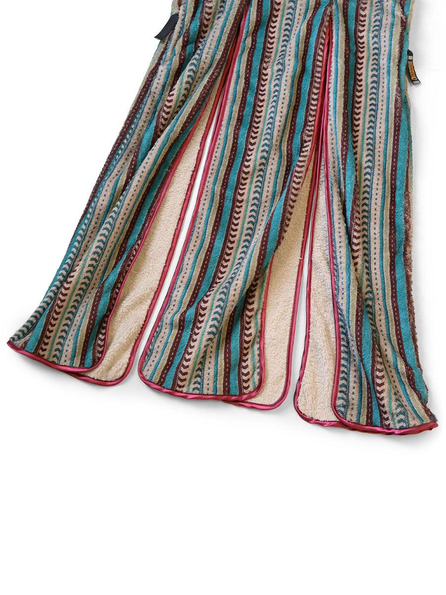 Columbia stripe patterned fleece lamp dress