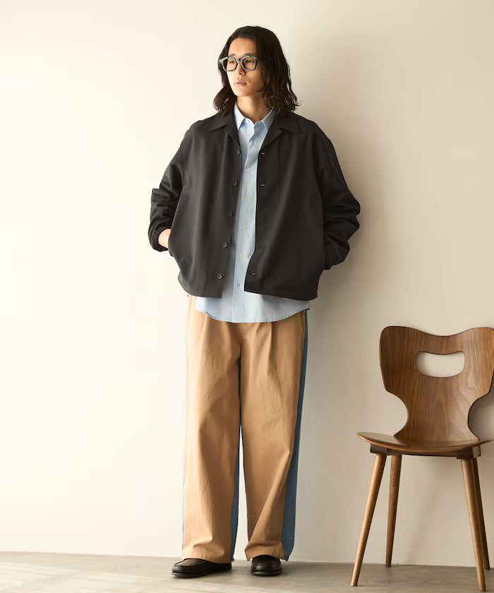Functional Material Oversized CPO Shirt & Wide Easy Pants Setup / Washable / UV Cut / Quick Dry / Contact Cooling