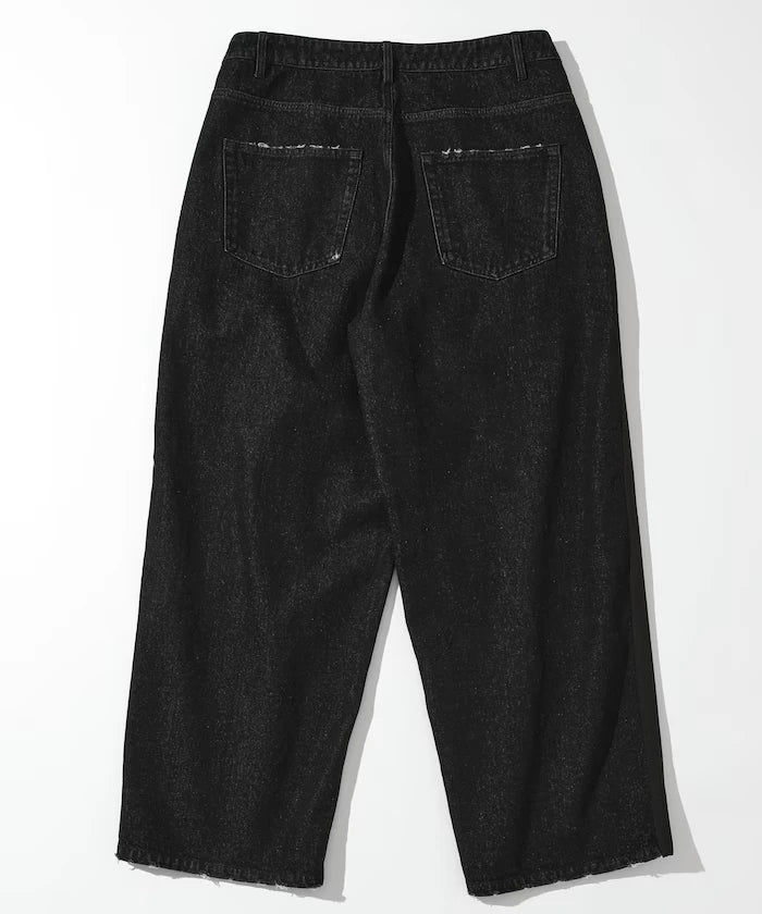 Chino Denim Docking Pants / Wide Straight Pants