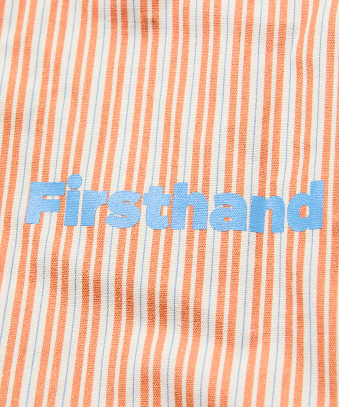 Stripe Print Canvas Market Bag