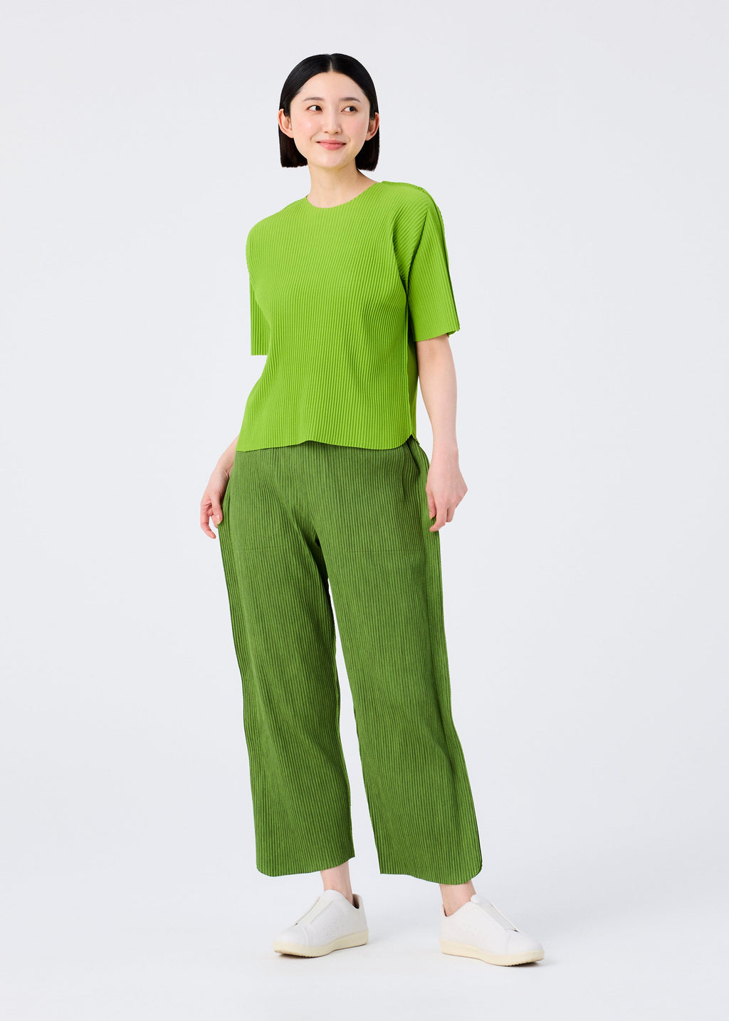 Mix Fine Knit Pleats Bottom