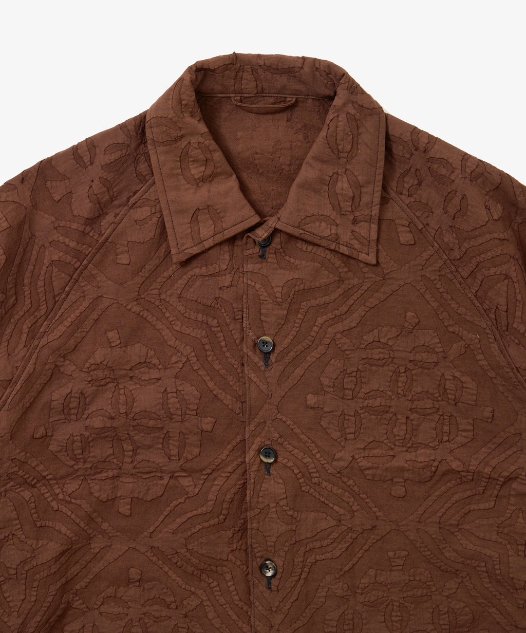 overshirt antique patchwork brown