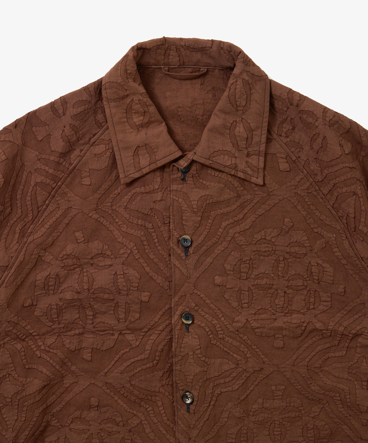 overshirt antique patchwork brown