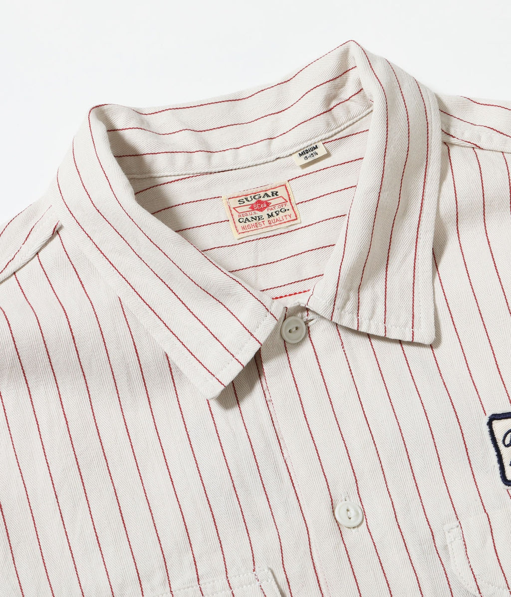 Coke Stripe Work Shirt With Embroidered