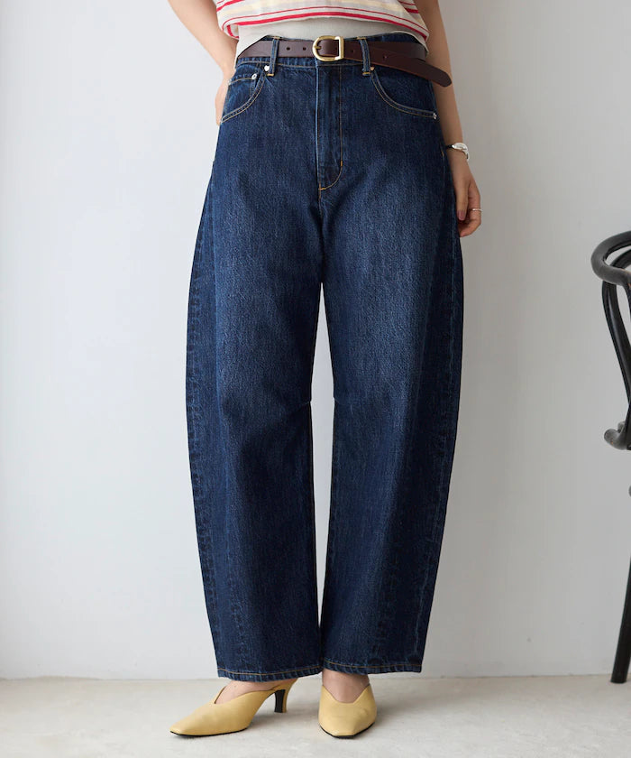 Heart Studs Curvy Denim / Wide Silhouette