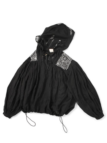 Linen Latvia Embroidery Bag Anorak