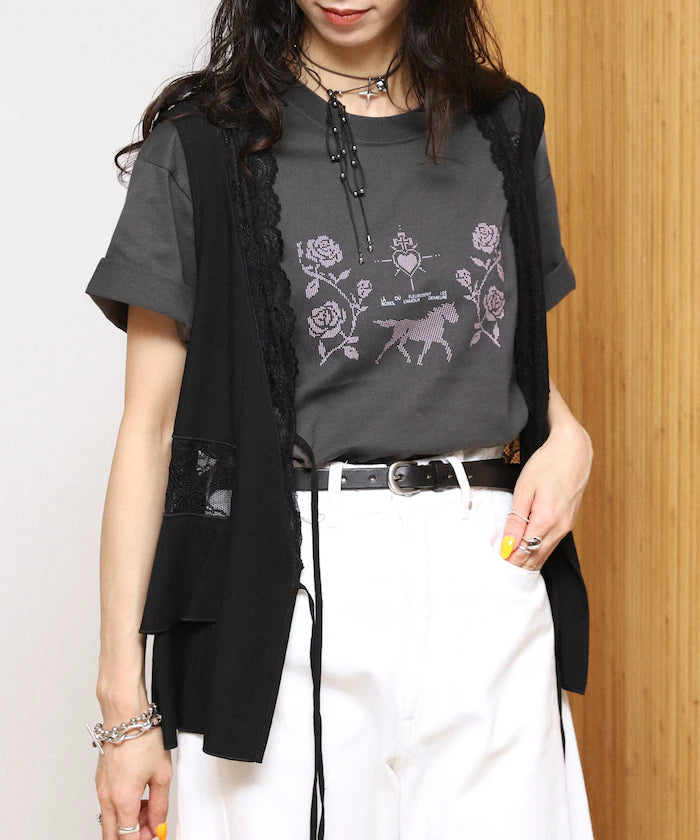 Organic Cotton Dot Graphic T-Shirt