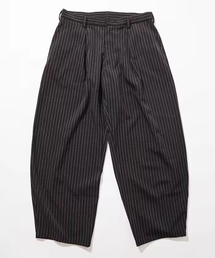Wide Silhouette Barrel Leg Slacks Pants