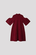 POTTERY VELVET SHORT BELL SLEEVE FLARE MINI DRESS