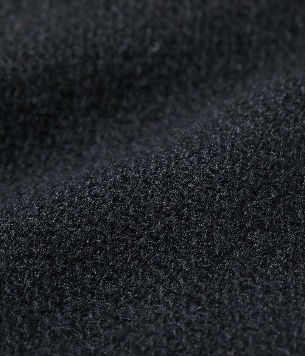 30oz. WOOL MELTON AWARD JACKET “MAVERICKS” (BLACK)
