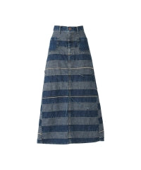 Scratch Long Denim Skirt