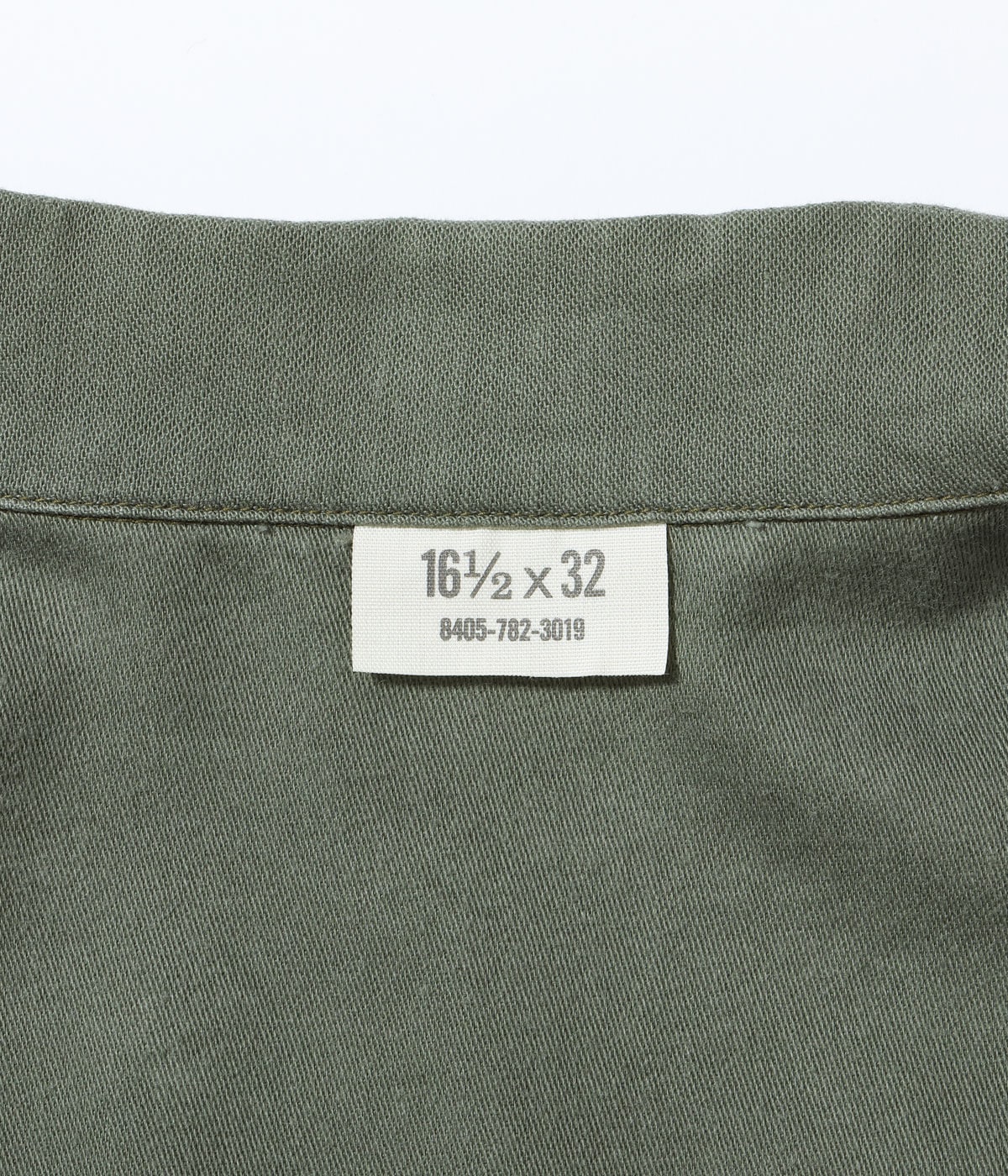 Shirt Man's Cotton Sateen Olive Green Shade107 "Demilitarized Zone"