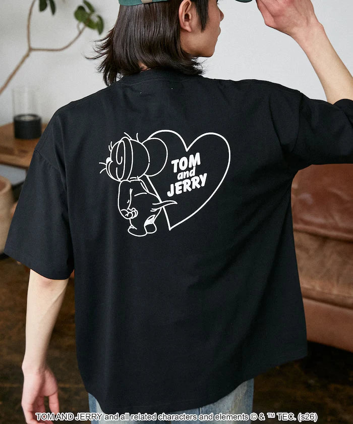 <Functional Material> TOM AND JERRY Heart Graphic T-Shirt Limited Edition