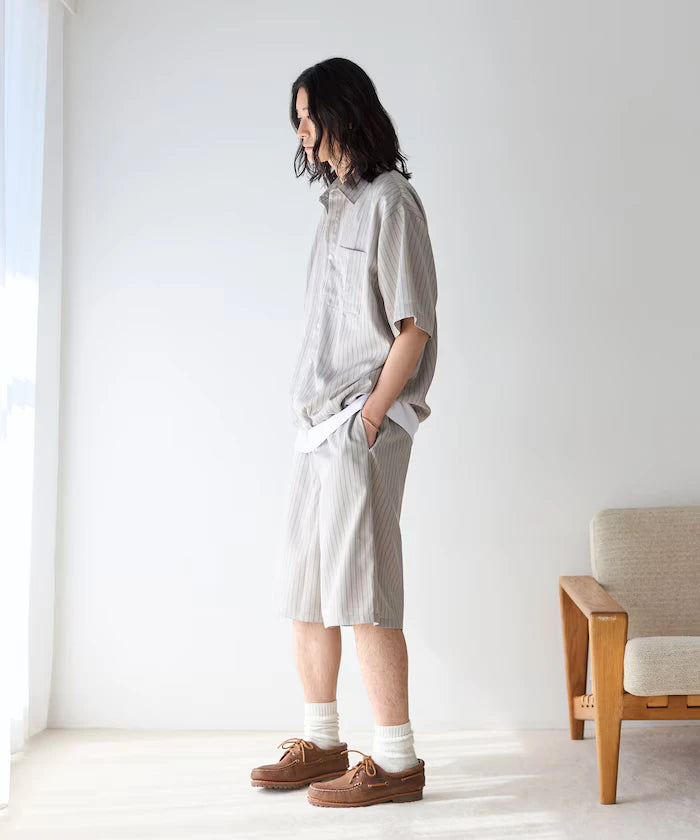 Spindle Stripe Short Sleeve Shirt / Compatible with Setup