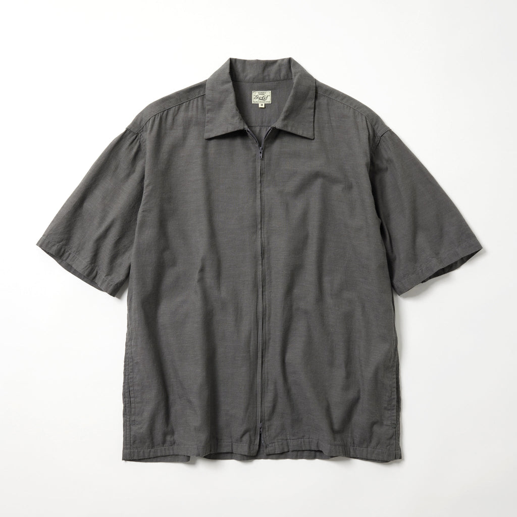 Vat Dye Chambray Zip Shirt