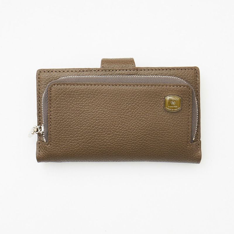 SHRINK LEATHER MOBILE MULTI CASE sizeS/BROWN