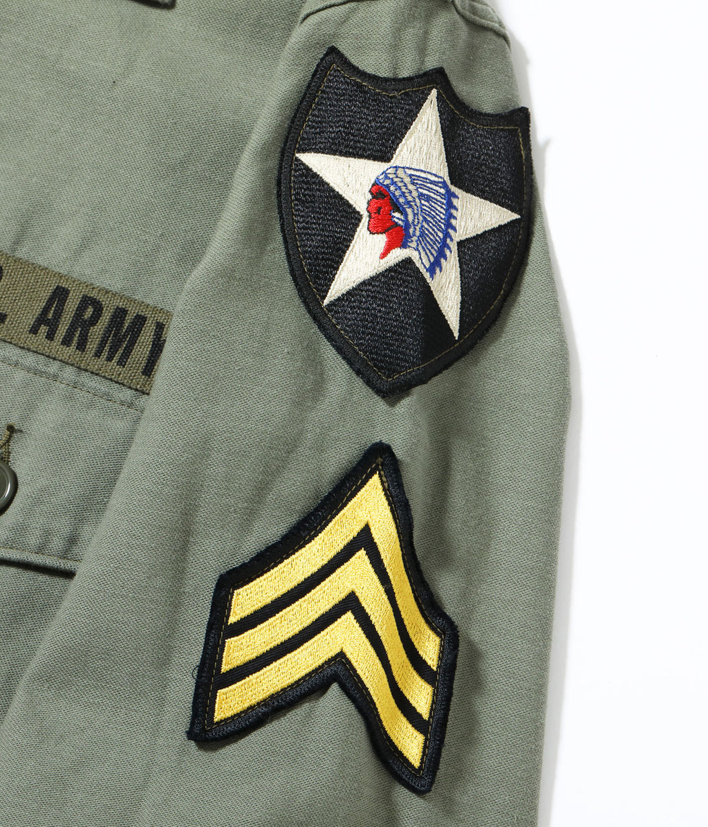 Shirt Man's Cotton Sateen Olive Green Shade107 "Demilitarized Zone"