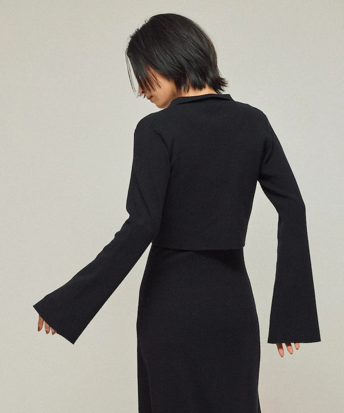 Functional Fabric Silk Blend Knit Ensemble Dress / Anti-Pill / Machine Washable