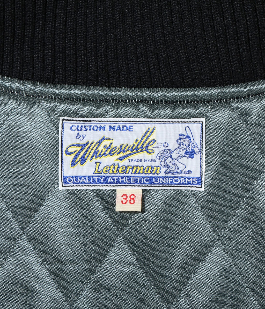 30oz. WOOL MELTON AWARD JACKET “MAVERICKS” (BLACK)