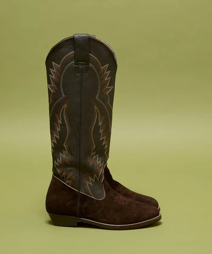 Long western boots/real leather long western boots