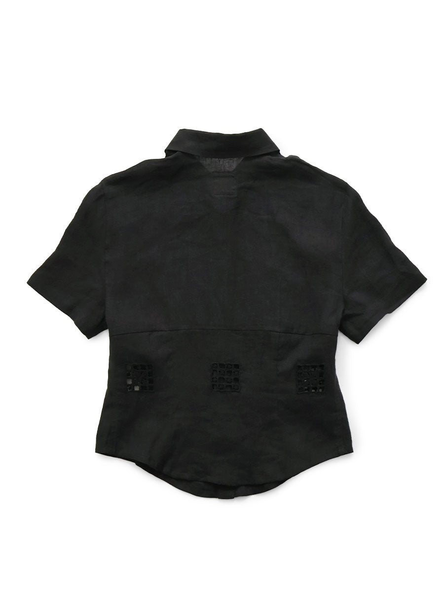 Linen Dronwork Acapella Blouse
