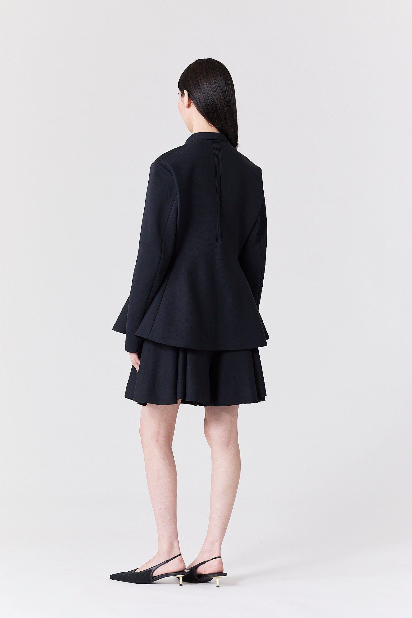 MILAN COLLARLESS FLARE JACKET