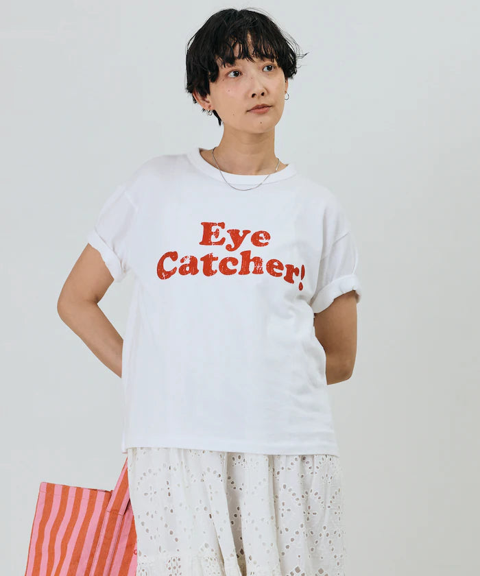 Vintage-Like Used Essence Print T-Shirt