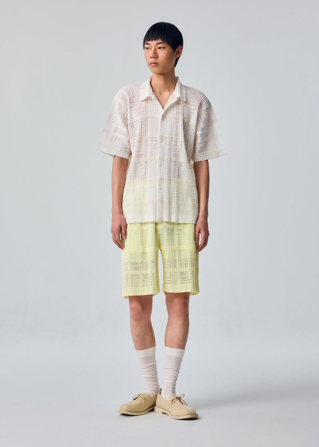 Lace Grid Pleats