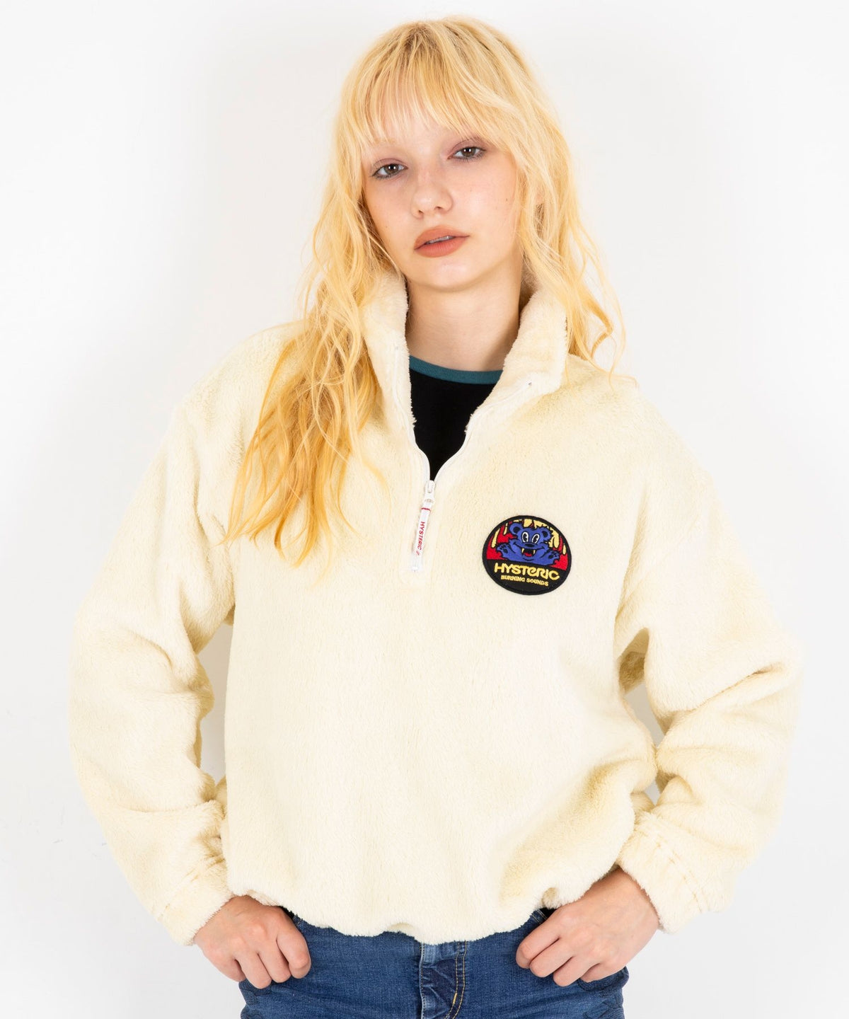 BURNING SOUNDS Patch Half Zip Sweat