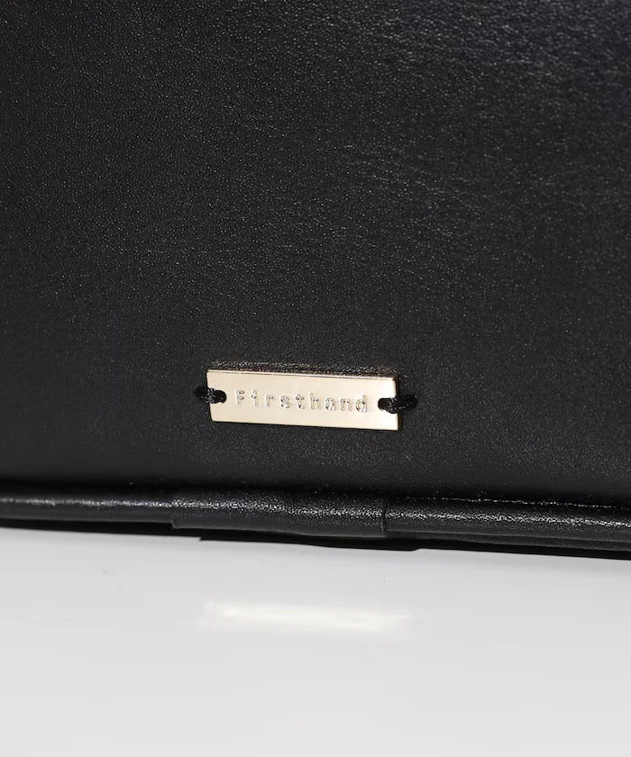 Leather Cubic Boston Bag / Cowhide / Water-Repellent Leather