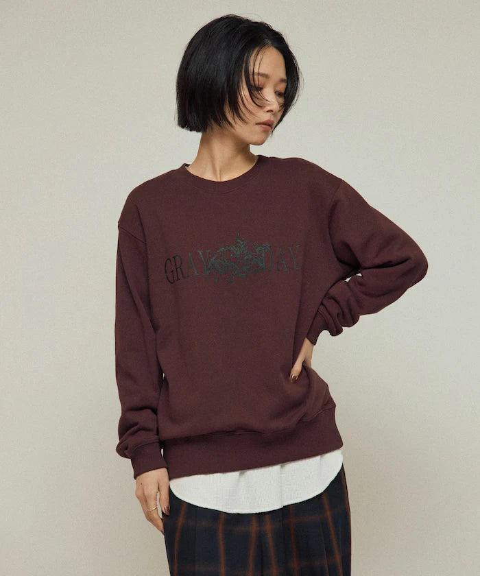 Organic Cotton Animal Logo Print Sweat / CAT / Relaxed Fit / French Terry Sweat