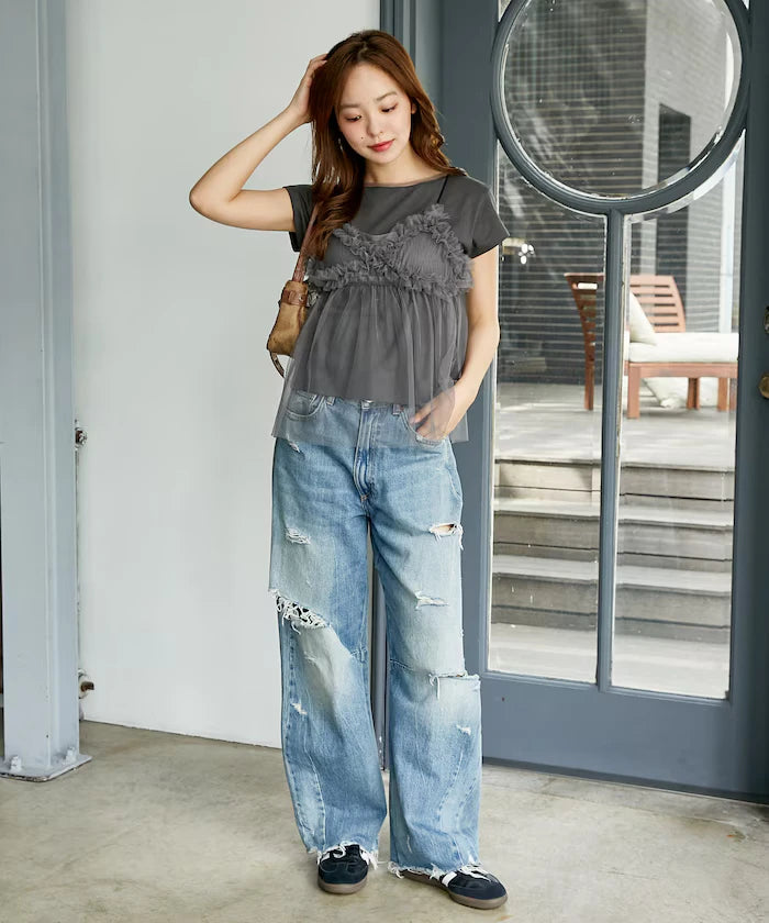 Tulle Bustier T-shirt Set Limited Edition