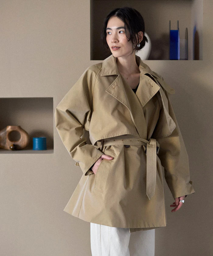 T/C Chambray Short Trench Coat