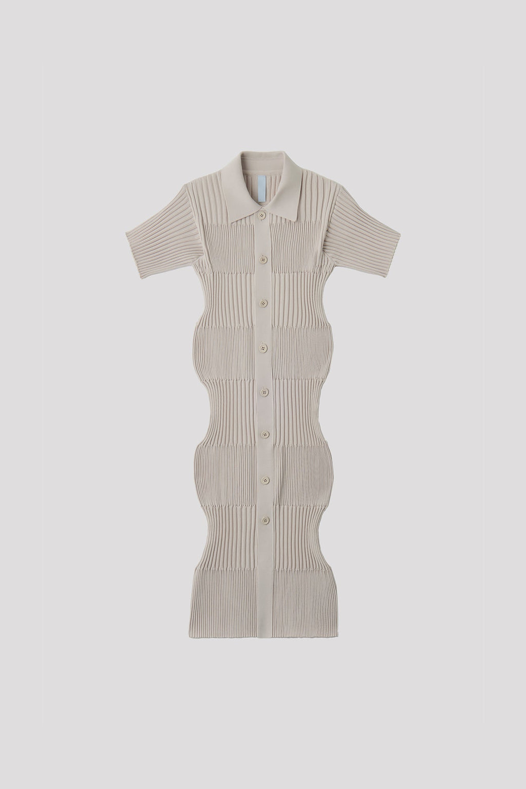 FLUTED SHORT SLEEVE SHIRT DRESS