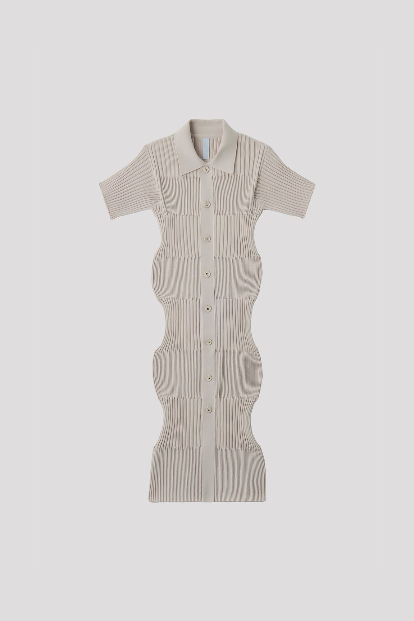 FLUTED SHORT SLEEVE SHIRT DRESS