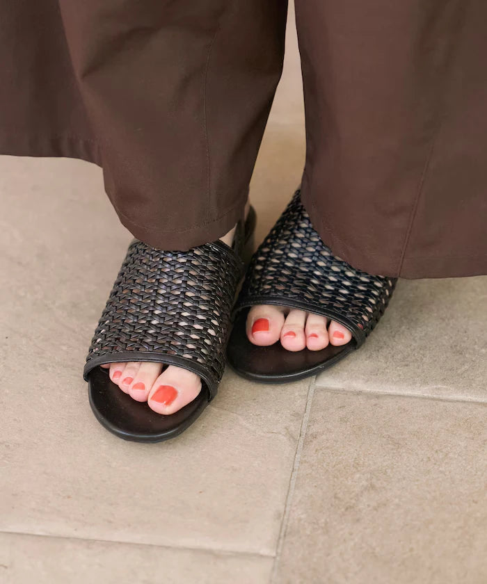 Leather Mesh Sandal