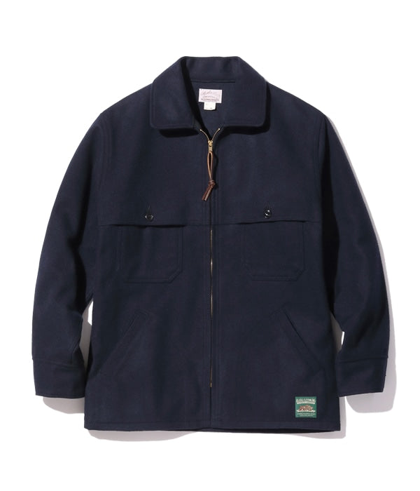 ALASKA SLEEPING BAG NAVY WOOL MELTON "STAG JACKET"