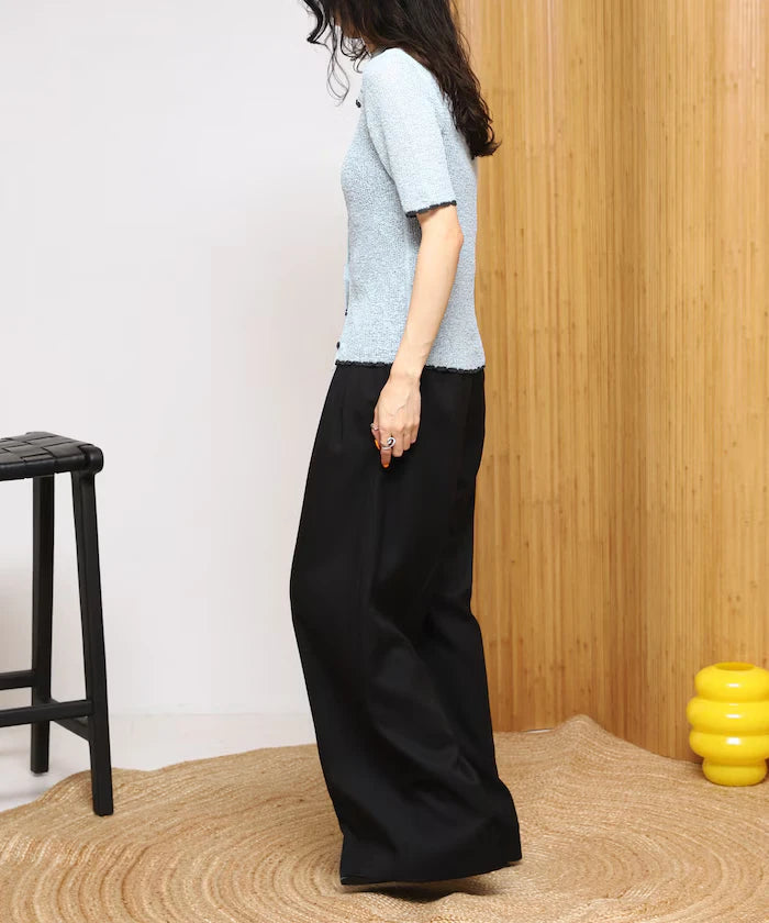 Color Embroidered Polo Collar Cardigan [Limited Edition]